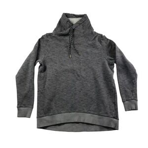 Columbia Womens Large Cowl Neck Pullover Sweatshirt Charcoal Heather Grey Fleece